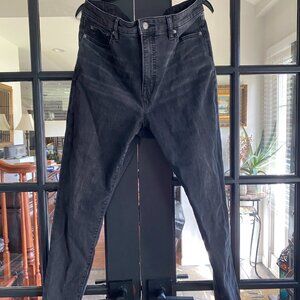 Lauren Ralph Lauren Black Label Women High Rise Straight Leg Jeans Black Size:12